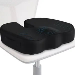 [Memory Foam Cushion] 1pc Memory Foam Slow Rebound Support Cushion, Long Sitting Hip Protection Pad, Suitable for Office Chair Seat Cushion, Car Seat Cushion,  Extra Large Heightened, Memory Foam, Non-Slip, Cushion, Coccyx, Office Chair Hip Pillow