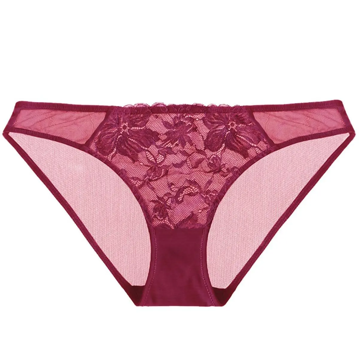 Pretty In Petals-Mid Rise-Red