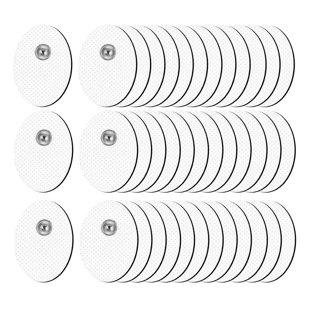 Electrode Pads TENS Massage Machine Accessories, Attachment, Therapeutic, Muscle Stimulation, EMS Muscle Stimulator Conductive Gel Patch Face Body Slimming Physiotherapy Pad Reusable Replaceable Non Woven Fabric Self-adhesive Stickers