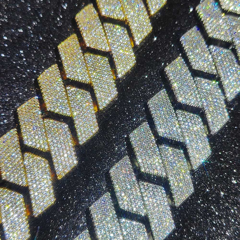 Hip Hop Jewelry 25mm 6 Rows Cuban Chain Necklace Gold Plated Iced Out Cz Prong Necklace Thick Cuban Link Chain For Men Gift