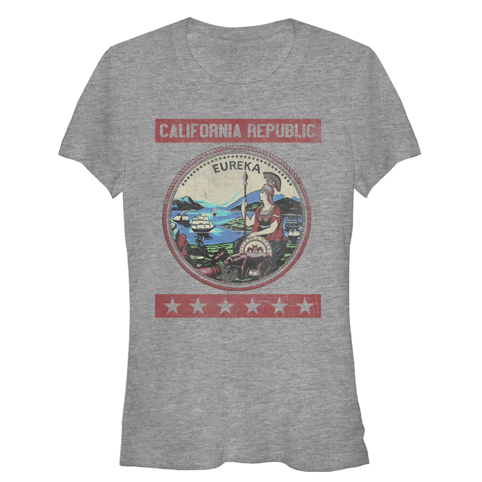 Juniors Womens Lost Gods California Republic Seal T-Shirt