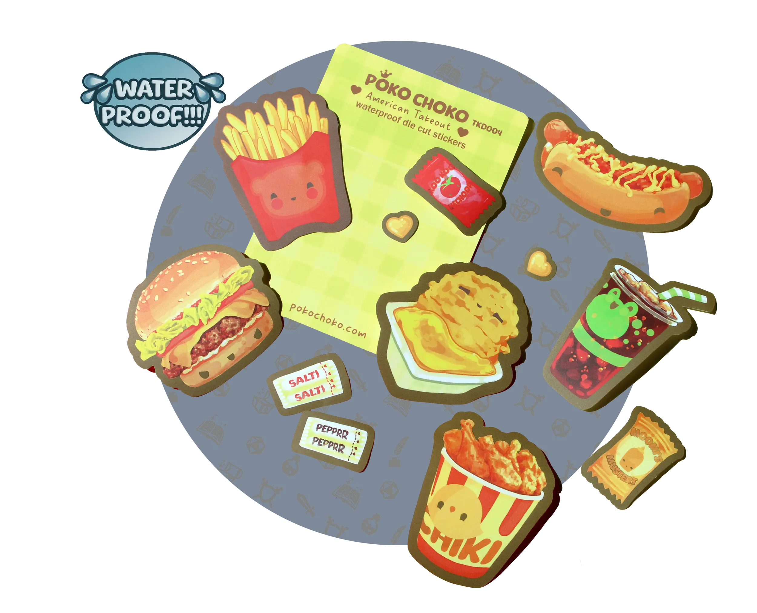 American Take Out Die Cut Sticker Pack