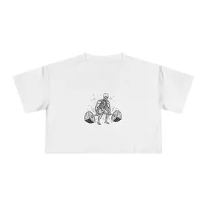 Women's Crop Tee — 'This Is My Therapy' Weightlifting Crop Top