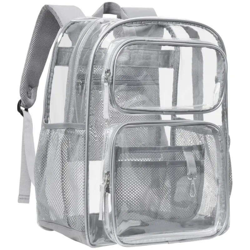 Transparent PVC Storage Backpack - 1pc, Large Capacity, Unisex, Red, Zip Closure, Adjustable Strap, Minimalist Home Organizer Bag, Backpacks for School