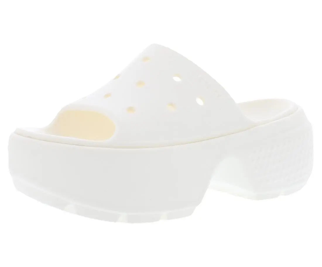 Crocs Stomp Slide Unisex Shoes, Color: Chalk