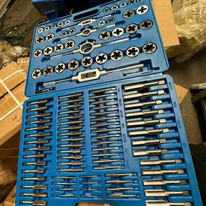 Tap and Die Set - Metric Taps 110 PCs Set M2-M18 HSS Metric Thread Taps Dies Kit with 70 Taps, 2 Die Wrenches & 35 Dies