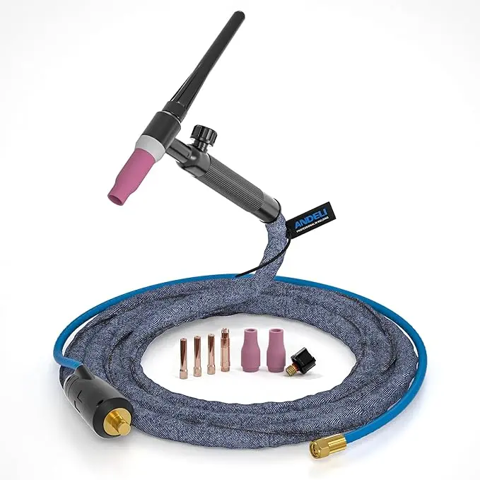 ANDELI WP-17V Lift TIG Welding Torch, 13ft Tig Welding Cable, 140A Accessory, Compatible with ANDELI MIG-250ME & MCT-416LED Welders, for 35-50 Applications