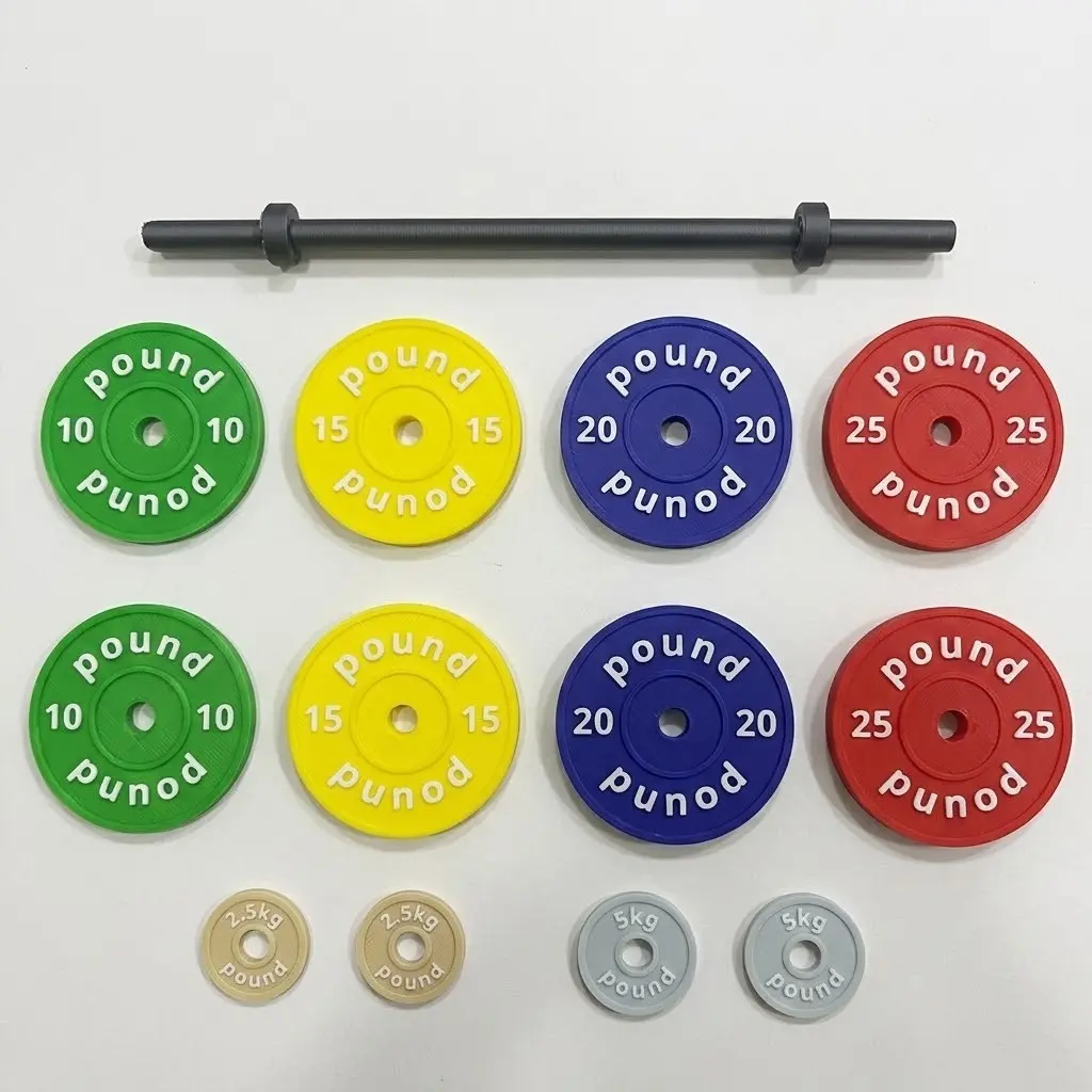 Fitness Rack Toy Display Stand with Pull-Up Bar and Dumbbell Weight Set, Home Decor for Computer Desk, Teen Birthday Gift