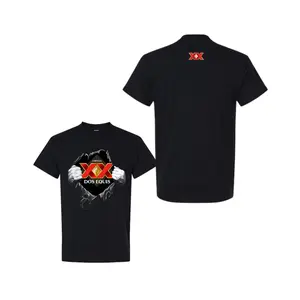 Dos Equis Beer T-Shirt with Torn Chest and Red XX Logo Design, 2 Sides Graphic Tee, Soft Cotton Blend Shirt, Funny Drinking Streetwear Gift for Beer Lovers and Party Fans