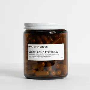 Food Over Drugs Cystic Acne Formula Handmade with 100% Organic & Wildcrafted Herbs