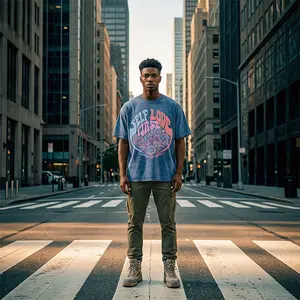 All-Season Men's Tshirts, Printed Men's Fashion, High-quality Heavy Washed Tee, Round Neck Loose Large Size Men's Short Sleeves Graphic Top.