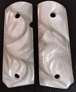 Compatible Replacements for 1911 Pearl Compact Premium Gun Grips fits Officer Compact 1911 Pistols Colt,Springfield, Rock Island & Clones