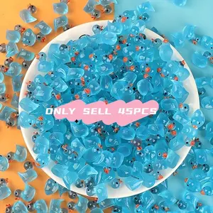 45 Glow in the Dark Mini Resin Ducks for Aquarium, Fish Tank, Garden Decor, and Festive Party Decoration for Halloween Christmas Thanksgiving