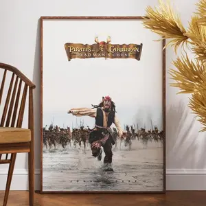[Unframe] Pirates of the Caribbean: Dead Man's Chest Movie Print Poster, Gift ıdea, Printable Wall Art, Johnny Depp, Movie Poster, Poster Print