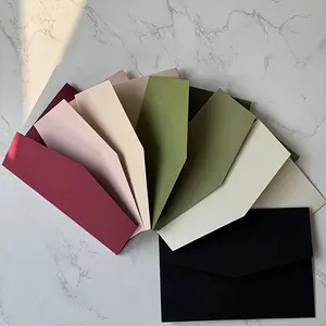 25pcs Tri-Fold Pocket Wedding Invitation Covers 5x7 Inch Elegant Minimalist DIY for Weddings Engagements