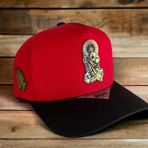 Saint Jude Red Adjustable Baseball Cap, Snapback Hat for Fashion Accessories, Baseball Cap Adjustable