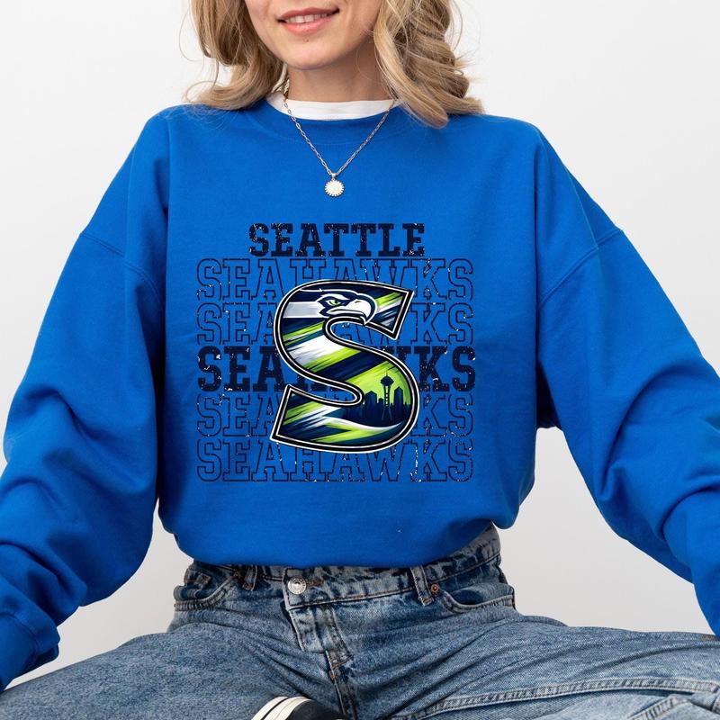 Vintage Seattle Seahawks Sweatshirt, Football Fan Gift