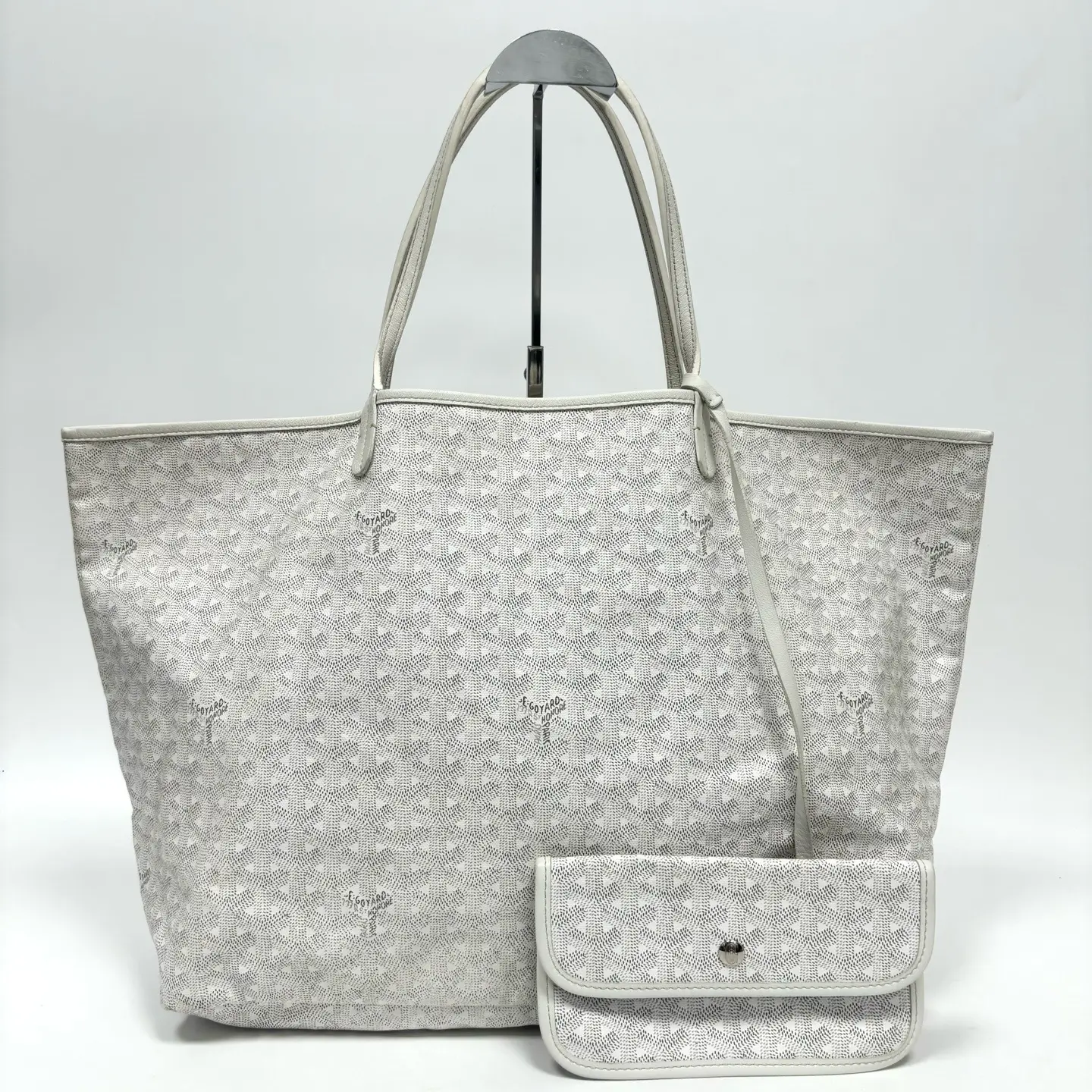 Pre-owned Goyard Pre Loved Custom Saint Louis Tote Bag, Calfskin Leather, 40cm N23064025