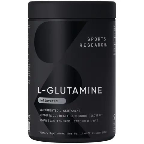 Sports Research L-Glutamine - 5 g Fermented Glutamine Powder Per Serving - 17.64 oz