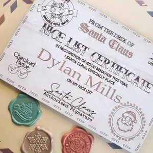 SANTA Certified Nice List Ornament