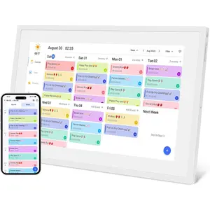 10.1"  Digital Calendar Family Hub | Touchscreen Display,Customizable Chore & Meal Planner, Grocery List, Schedule Planner Sync with Phone App, Ideal for Parents