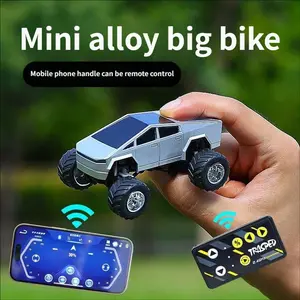 1:64 Scale Alloy Remote Control Tesla Pickup Truck, High-Speed RC Car, Off-Road Climbing Model, Kids Ideal Gift, Christmas & Halloween Present, Rc Vehicle