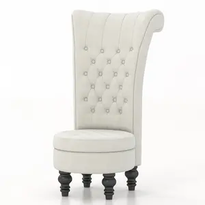 Topwin High Back Chair–Ergonomic Design&Frosted Velvet Fabric,Adjustable Seat&Back,Rubber Wood Legs,Furniture Modern Aesthetic For Living Room Lounge