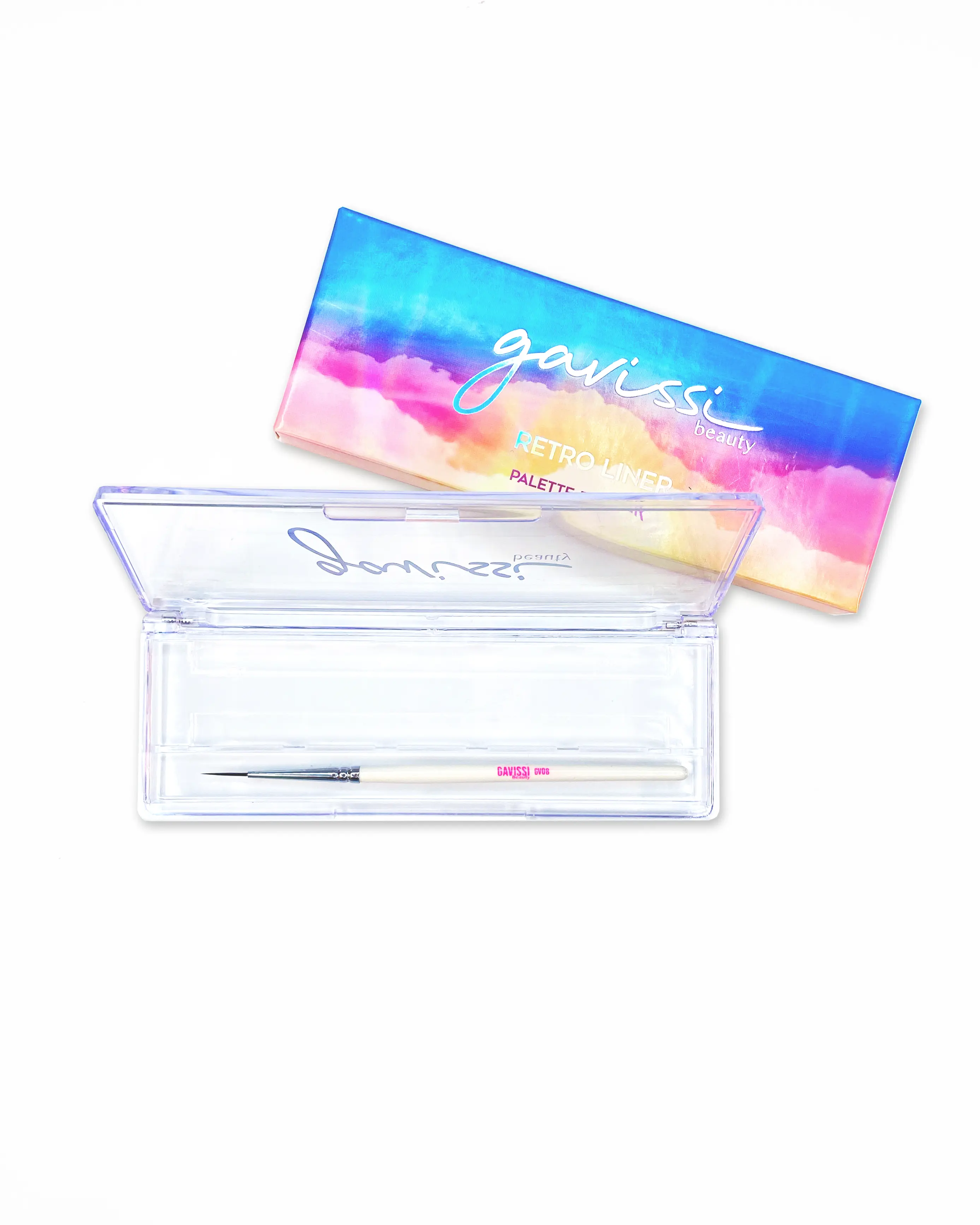 EMPTY CLEAR GRAPHIC EYELINER PALETTE - INCLUDES 1 LINER BRUSH FOR CUSTOM EYELINER PALETTE BUILDER (Beauty & Personal Care Makeup Accessory)