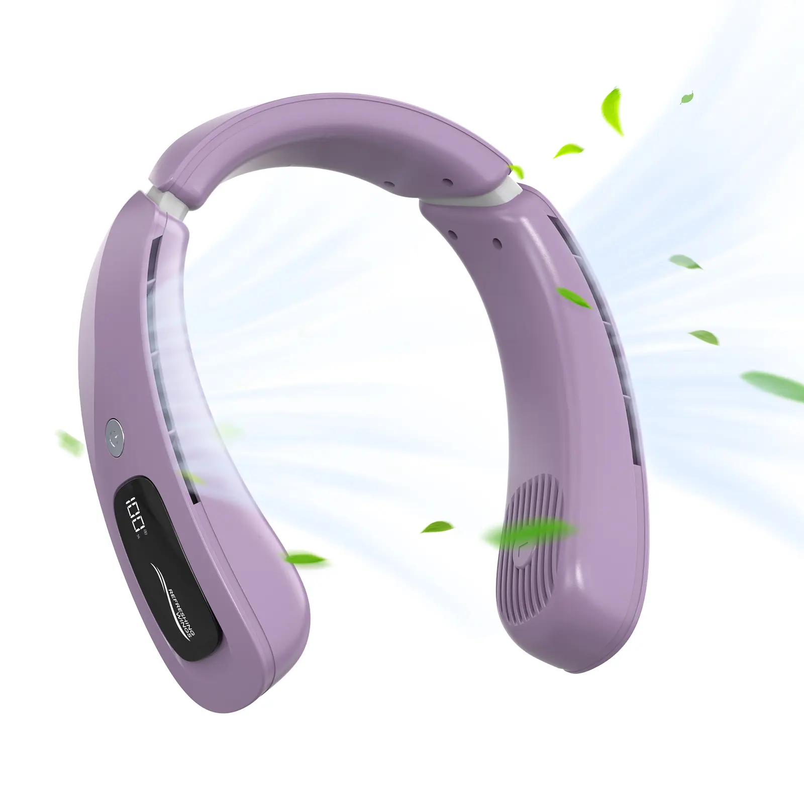 Portable Neck Fan, Bladeless Personal Fan with 8 Speeds, Upgraded 360° Cooling Airflow, Faster Cooling, Ultra Quiet, Suitable for Home, Office, Travel, Sports