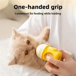 Cat Feeding Bottle - 20ML Kitten/Puppy Nursing Pacifiers Bottle with 1 Replacement Nipple, Anti-choking Feed Bottle for Newborn Kitten Puppy Small Pet