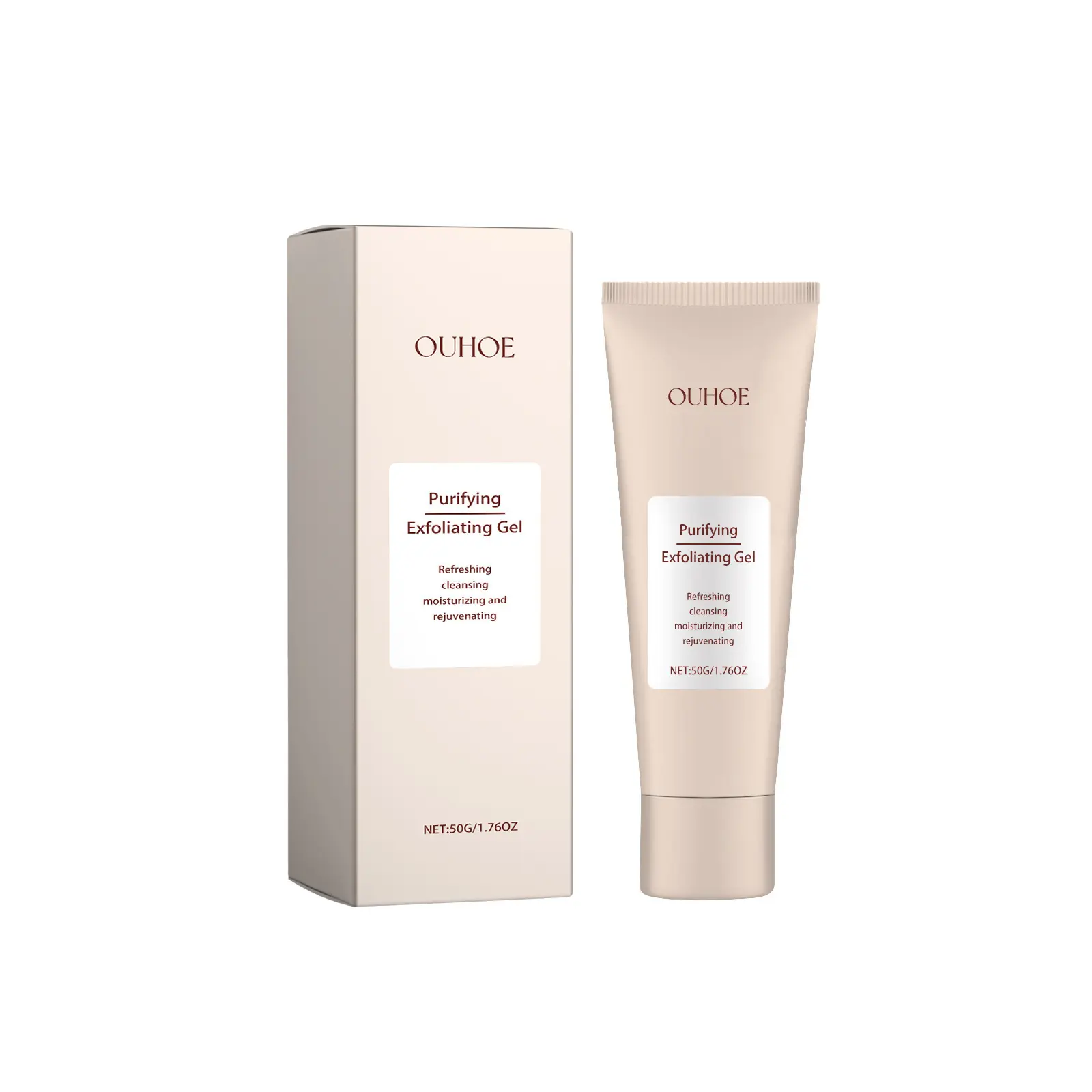 OUHOE Exfoliating Gel Gently Cleans And Shrinks Pores, Tender Skin, Exfoliating Blackhead And Acne Gel Is Suitable All Skin Types.