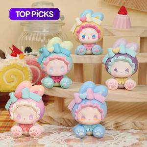 lucky emma rabbit collector series first edition, secret forest blind box cute bunny figurine set, collectible toy gift for kids & adults