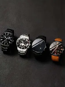 Men's Business Fashion Round Dial Watch Set, Fashion Modern Watches Set for Party, Daily Clothing Decor, Trendy All-match & Exquisite Watch Set for Birthday Gift