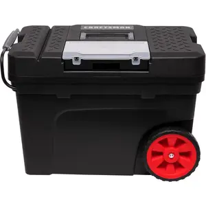 Rolling Tool Box with Wheels, Includes Organizers and Trays,, Lockable, 15.2 Inch (CMST33026)