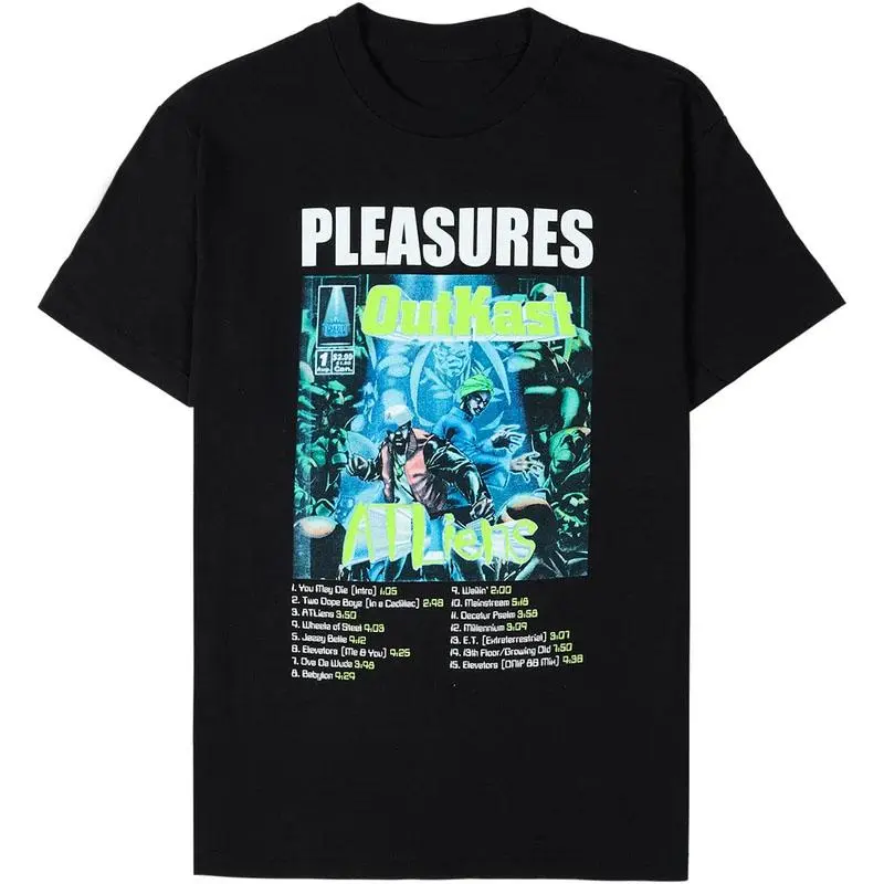 PLEASURES X OUTKAST Graphic Tee Unisex Cotton Streetwear Casual Music T-Shirt