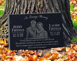 Memorial Plaque for Two People | Flat Grave Markers for Couples | Memory Plaques for Loved Ones Lost | Tribute for Couples Partners Siblings
