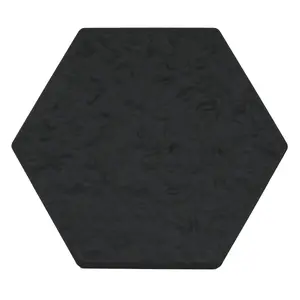 TierraVerde 10 Pack 13" x 15" Stomp Hex Decorative Stepping Stones, Black