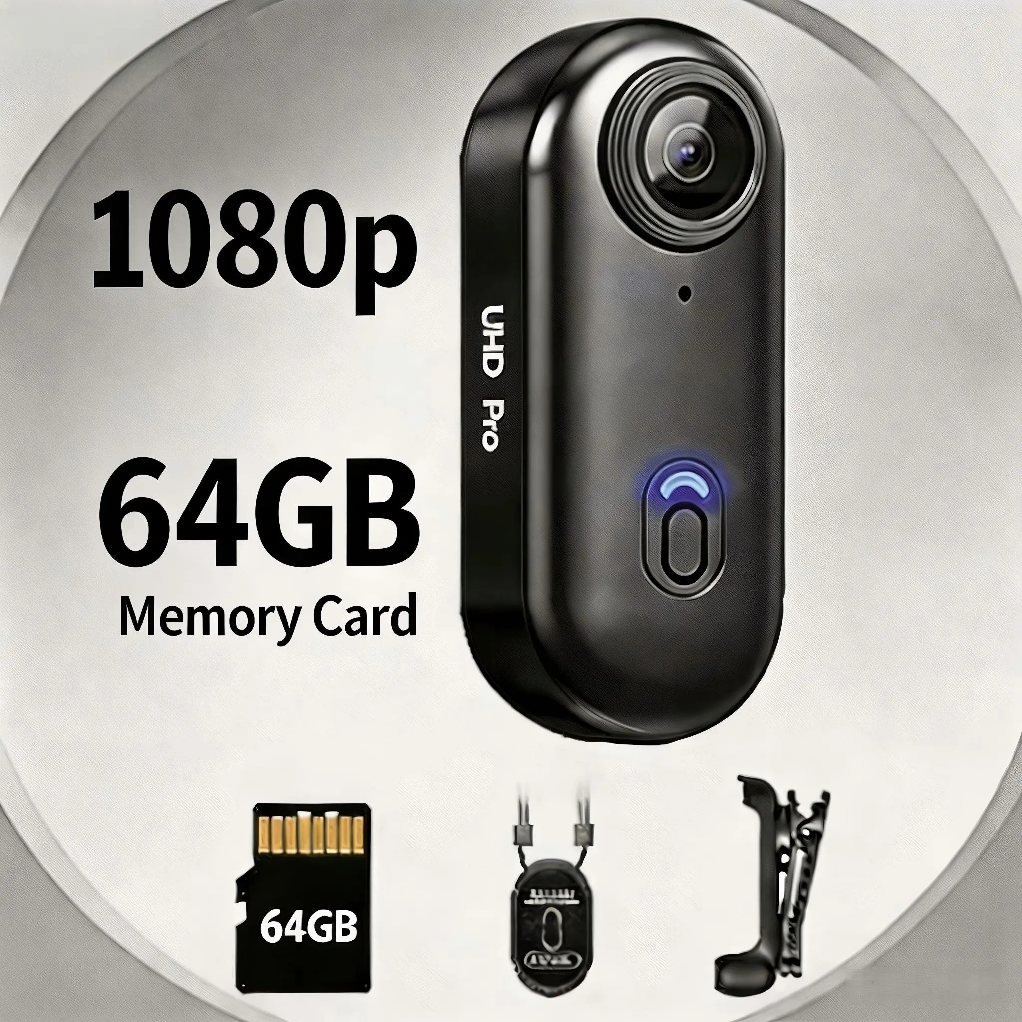 【Back To School】NUISK Mini Thumb Action Camera, 1080P Resolution with WiFi, Magnetic Hands‑Free Design, Ideal for Commuting and Daily Vlogging, Light‑Weight Magnetic Sports Camera, TikTok Shop Back‑to‑School,  Vlogging Shooting Equipment