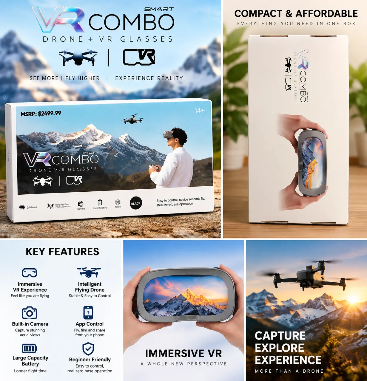 VR Combo Drone With VR Glasses
