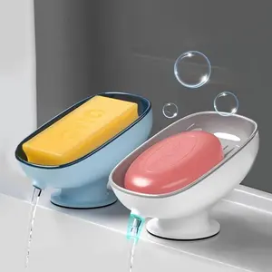 1pc Luxurious Adjustable Oval Soap Dish with Drain - Wall-Mounted, Anti-Slip, Removable Soap Tray for Bathroom Soap Dish Holder #TOP PICKS