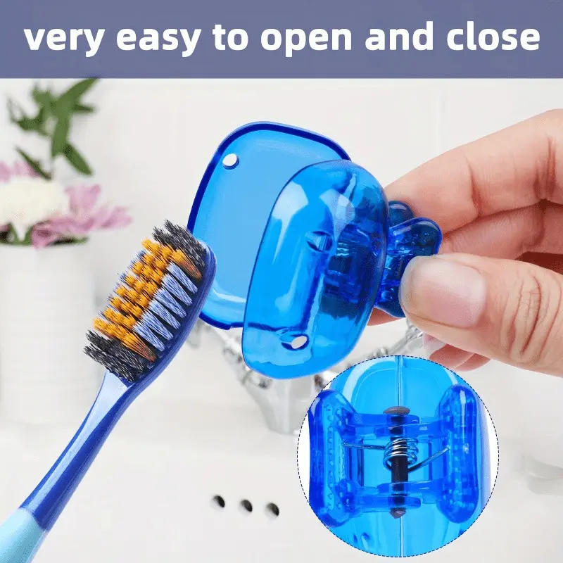 5PCS Popular toothbrush storage clip travel toothbrush protective cap portable plastic clip toothbrush box Toothbrush Protector Toothbrush Holders Tooth Brush Holder For Travel