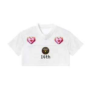 Gamer Fresh | Legacy XP Crown Jersey | Women’s Cropped Paneled V-Neck Top | Various Colors