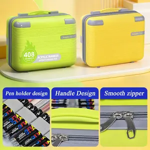 Guan Nan 360/408 Acrylic Markers, Artist Brush Pen, New Generation Liquid Soft Tip Design, Portable Storage, Rich Colors, Ideal for Professional Artistry