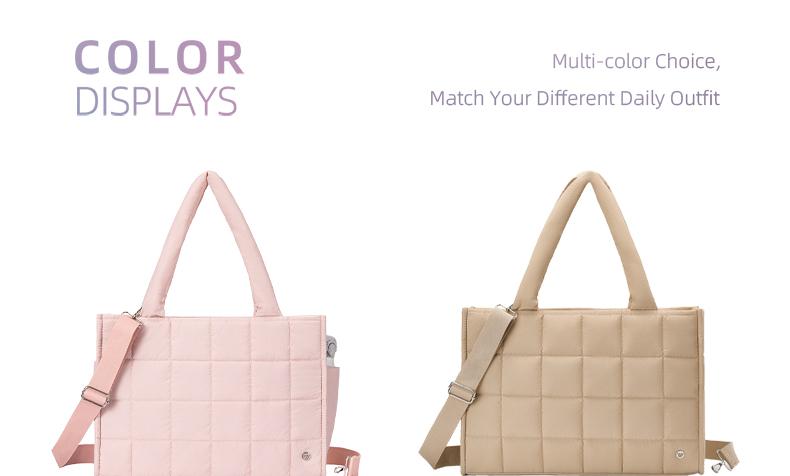 [Valentine's Day Gift]WESTBRONCO Large Puffer tote bag 11"Laptop Bags Shoulder Women Crossbody Storage Fashion Bag winter trendy Waterproof Work Travel Trendy Commuter Purse gift for Her TikTokShopJumpstartSale