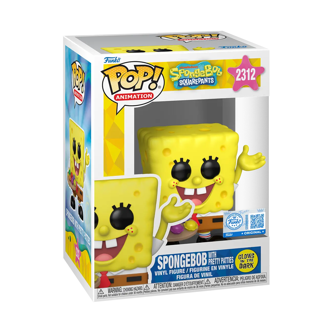 FUNKO POP! Exclusive Glow-In-The-Dark Spongebob Figurine with Patties, Collectibles FUNKO POP! Exclusive Glow-In-The-Dark Spongebob Figurine with Patties, Collectibles