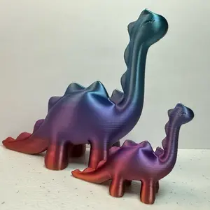 Adorable Brontosaurus 3D Printed Dinosaur Figurine - Perfect Desk Decor or Kid's Gift - Multiple Sizes - Ornaments Plastic Decorative resin frog