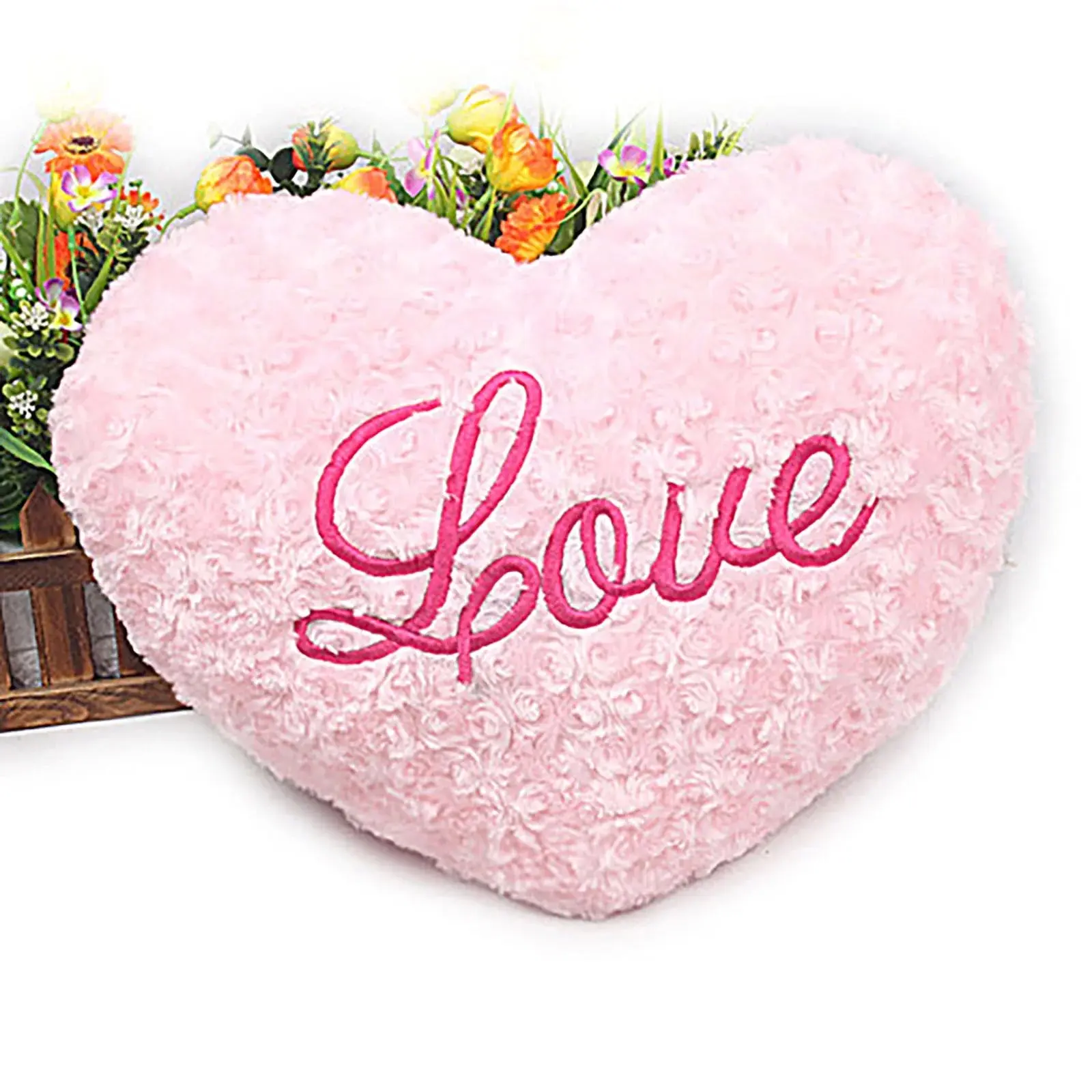 Fluffy Heart Shaped Throw Pillow, Love Heart Pillow Couple Cushion Pillow Heart-Shaped Pillow Love Pillow Valentine'S Day Decorative Gift
