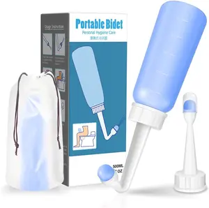 Peri Bottle -  and  Care - 2 in 1 Portable Bidet - Portable Travel Bidet Sprayer for Women or Men- Handheld Jet Spray Bottle for Toilet (500ML, Blue)