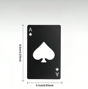 Ace Of Spades Credit Card Bottle Opener Creative Playing Card Shaped Stainless Steel Household Tool Bottle Opener
