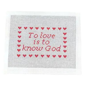 To love is to know God Needlepoint Canvas